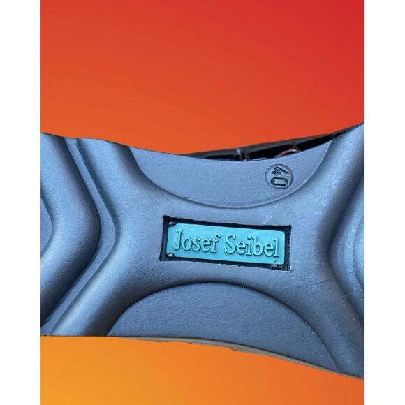 Josef Seibel Bridget Brown Patent Croc Wedges Womens US 9.5 EU 40 Walking Shoes - Picture 10 of 11